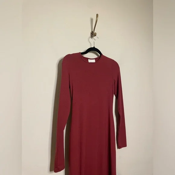 Reformation Tommie Knit Dress in Fig Jam